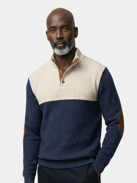 Hoge Kraag Corduroy Retro Pullover