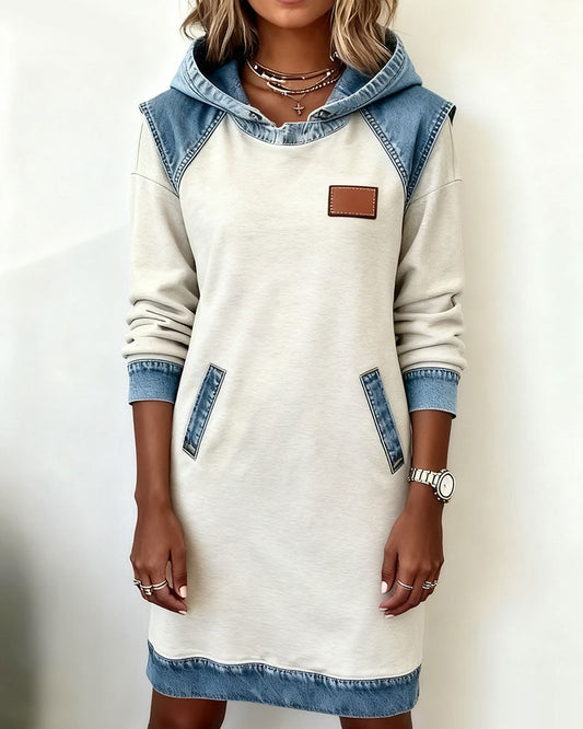 Van Berge Mode©¶© | Hoodiejurk met contrasterende details