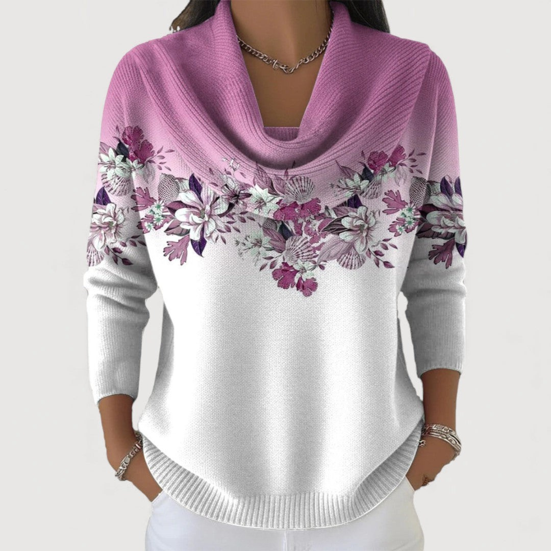 Van Berge Mode© | Elegante bloemen trui