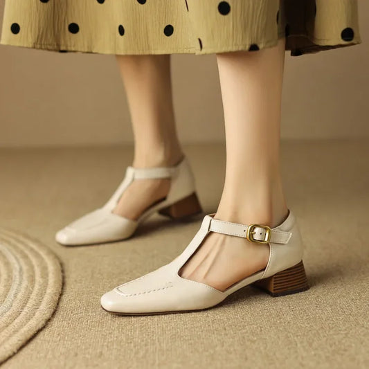 Van Berge Mode®| Vintage kunstlederen Schoenen