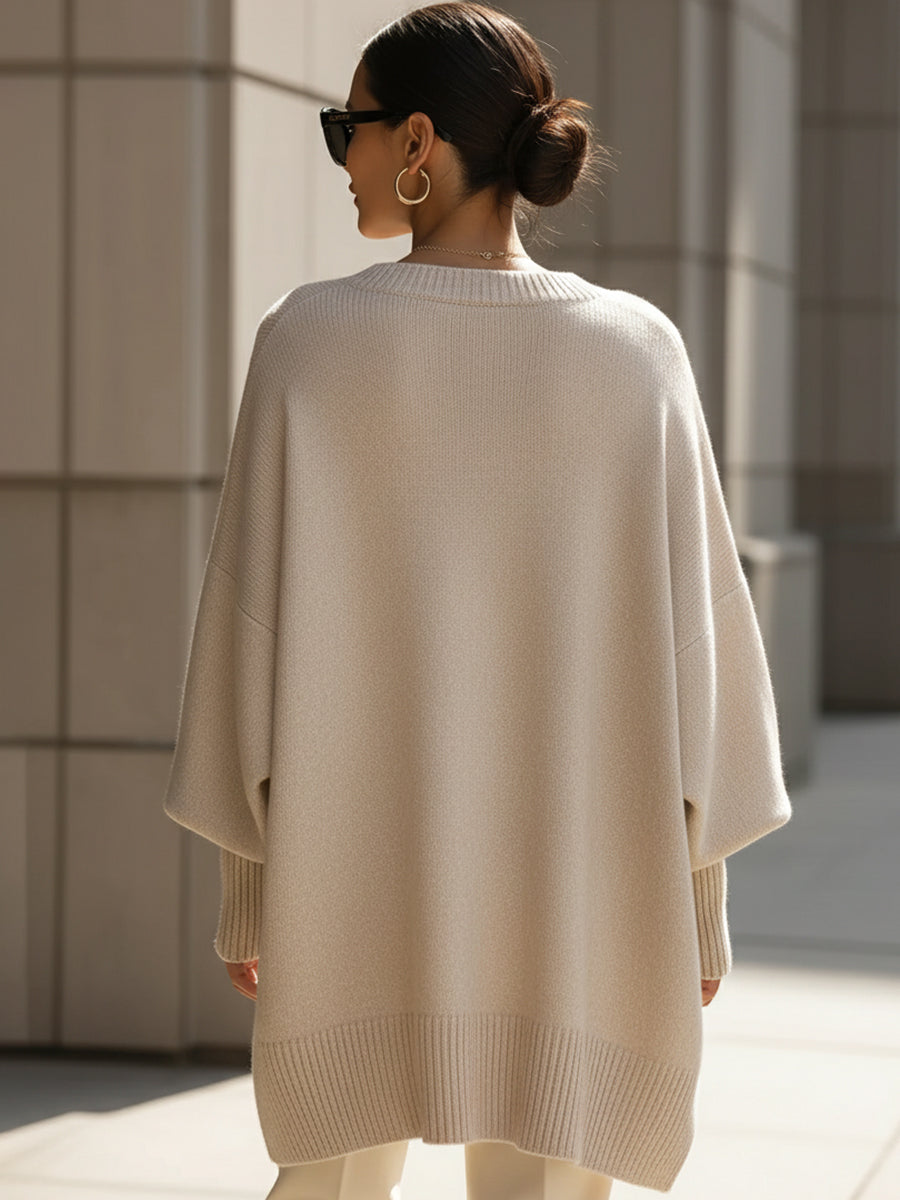 Laluna® | Oversized Lange Modieuze Trui