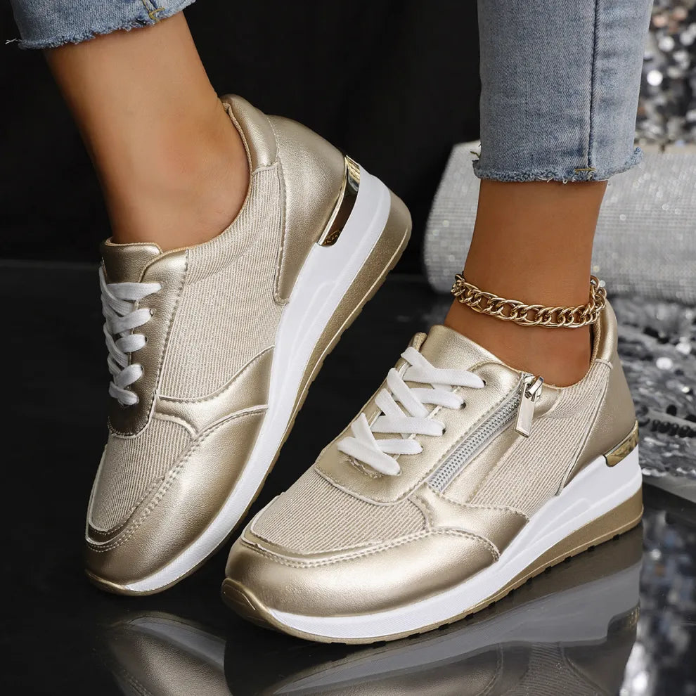 Van Elst Mode¶© | Comfortabele sneakers met veters en een zijrits voor dames