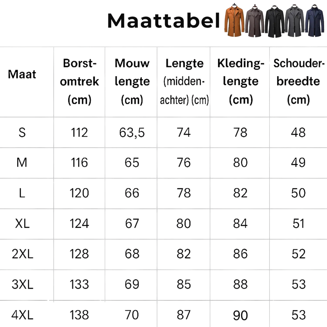 Van Elst Mode®| Winter mantel, Britse Stijl
