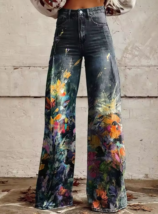 Van Berge Mode©| Boho Chic Vloeiende en Comfortabele Broek
