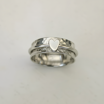 Van Berge Mode© | Laluna® | Zilveren Ring met Hartje