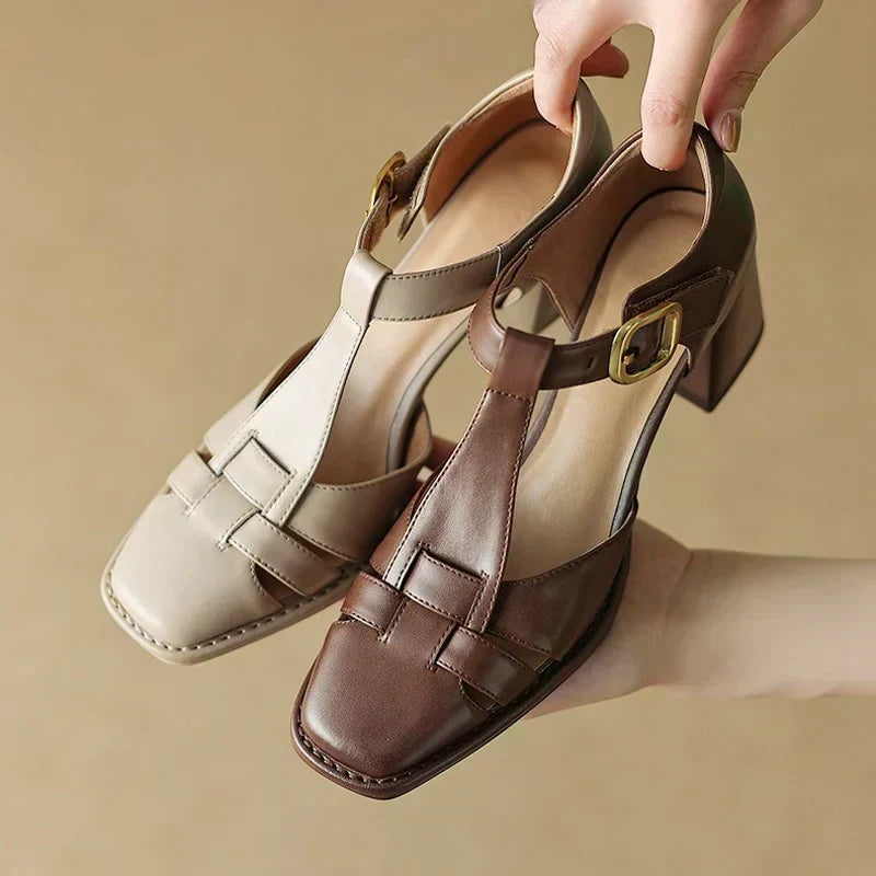 Van Elst Mode®| Vierkante Teen Zomer Sandalen