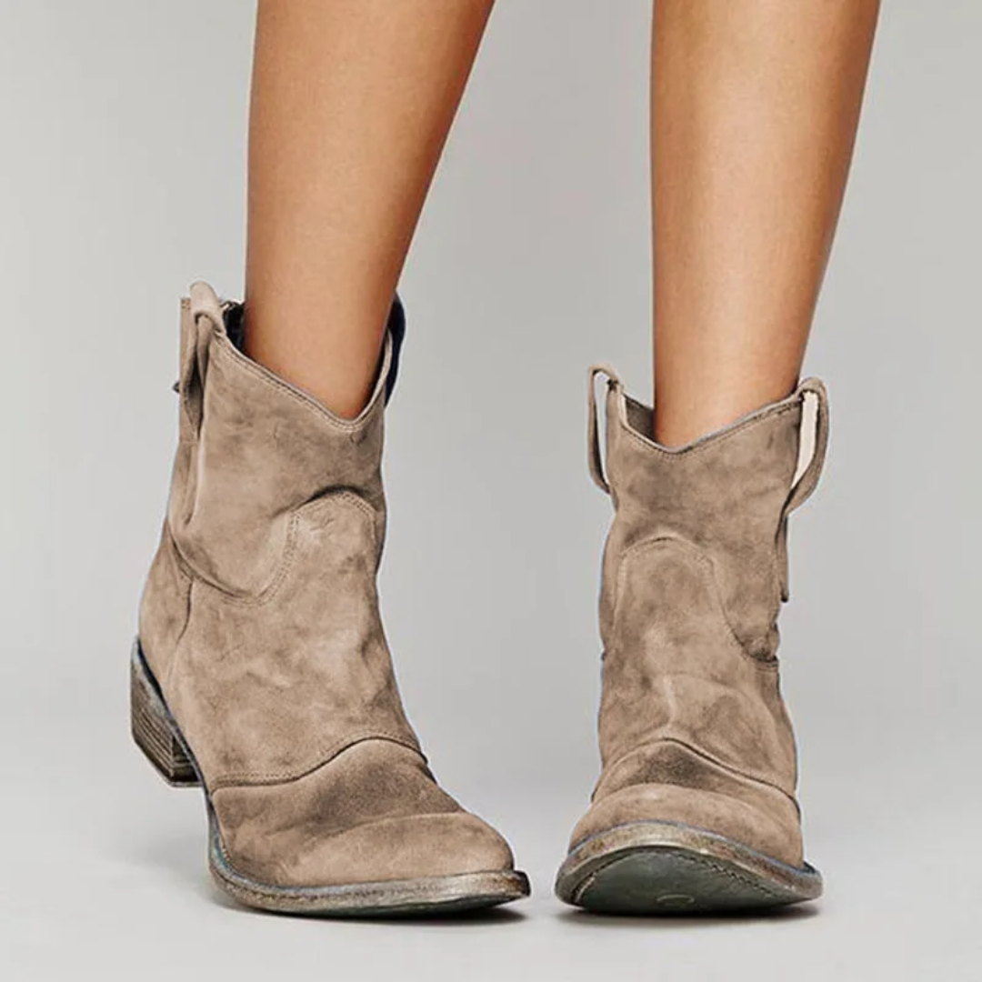 Van Elst Mode® | Chic Suède Enkellaarsjes