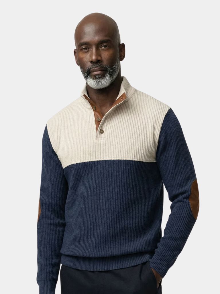 Van Berge Mode® | Hoge Kraag Corduroy Retro Pullover