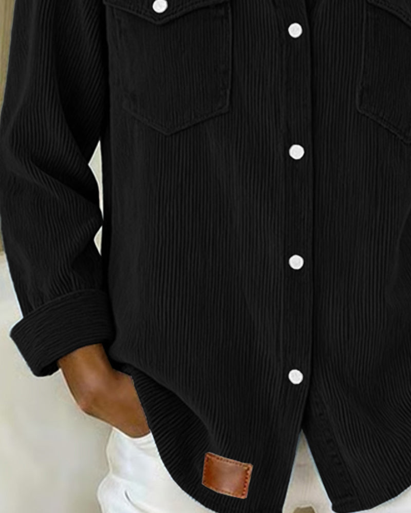 Laluna® | Modieuze Blouse met Revers en Knopen
