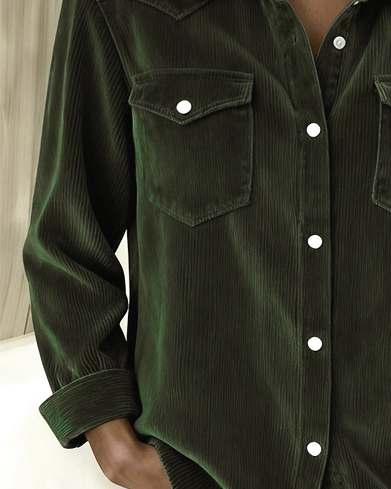 Laluna® | Modieuze Blouse met Revers en Knopen