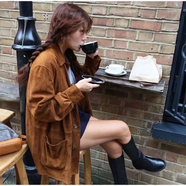 Van Berge Mode® | Suede Statement Coat