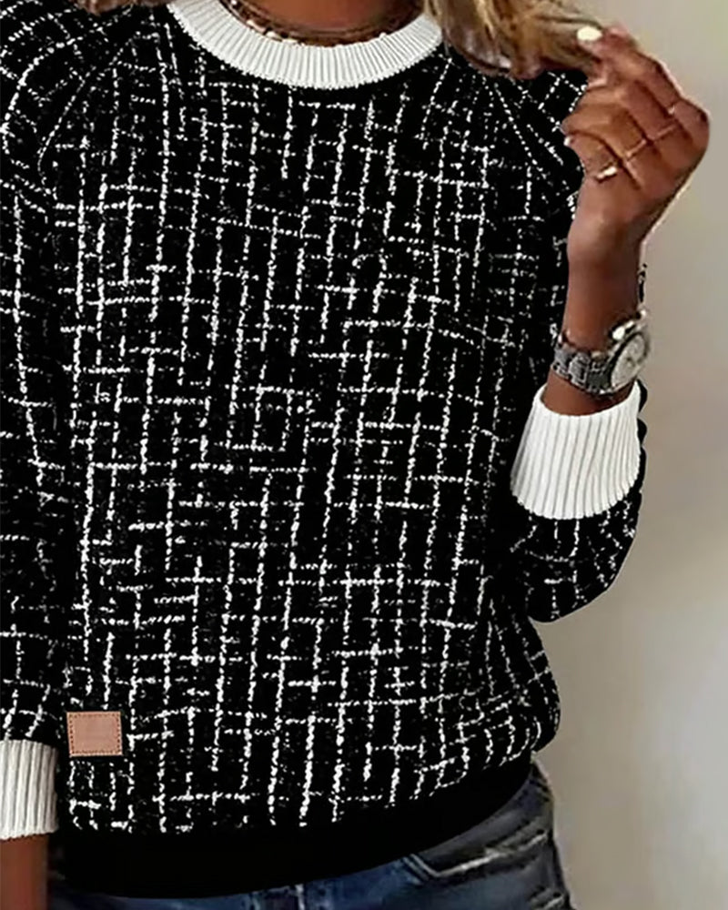 Laluna® | Casual Geruite Trui