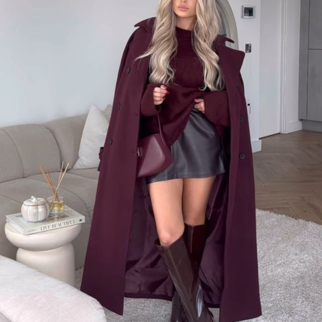 Van Berge Mode® | Classy Burgundy Jas
