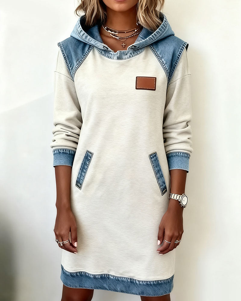 Van Berge Mode©¶© | Hoodiejurk met contrasterende details