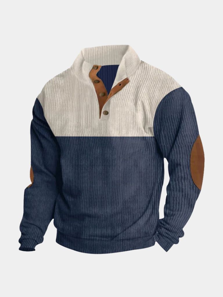 Van Berge Mode® | Hoge Kraag Corduroy Retro Pullover