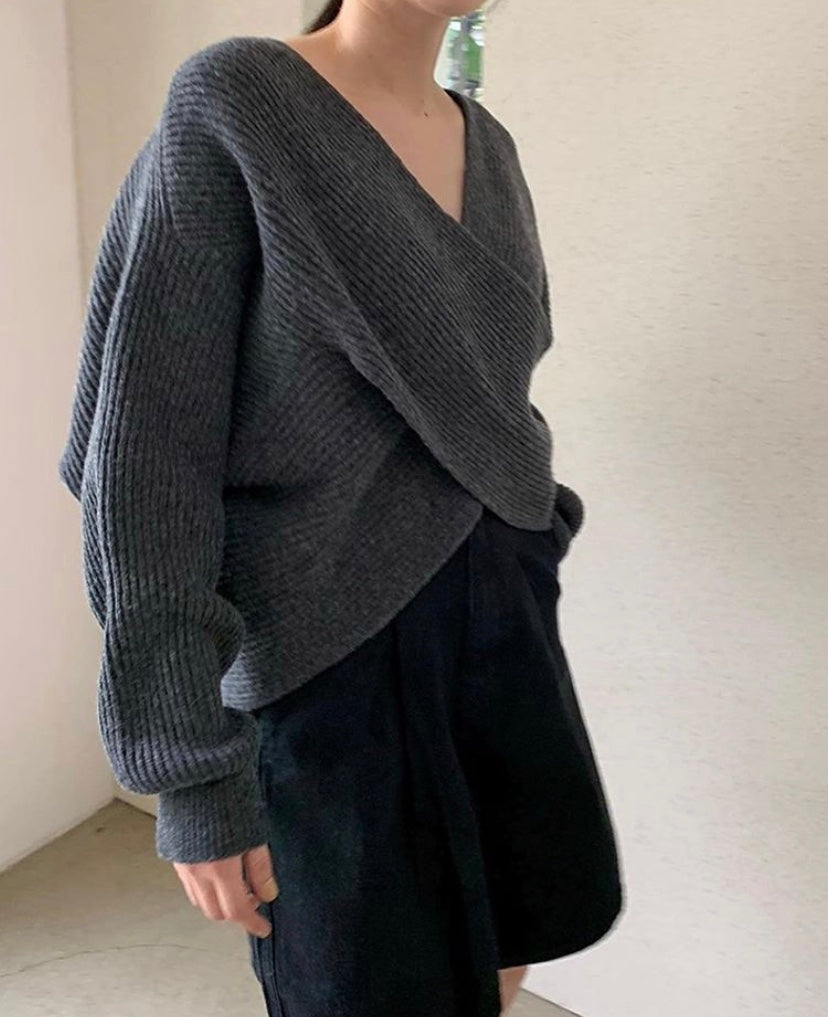 Van Berge Mode® | Elegante kruisgebreide trui