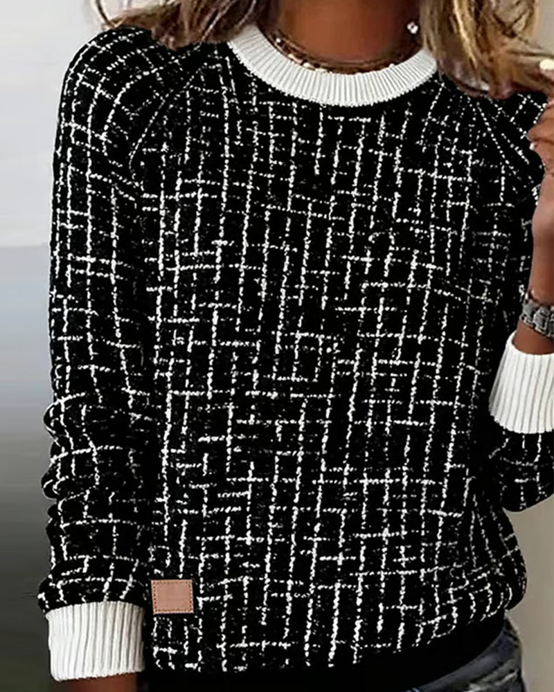 Laluna® | Casual Geruite Trui