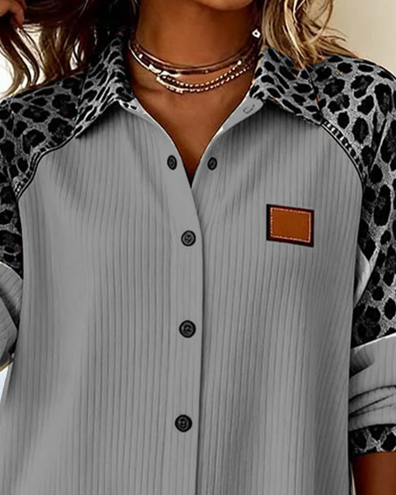Laluna® | Overhemd met luipaardprint