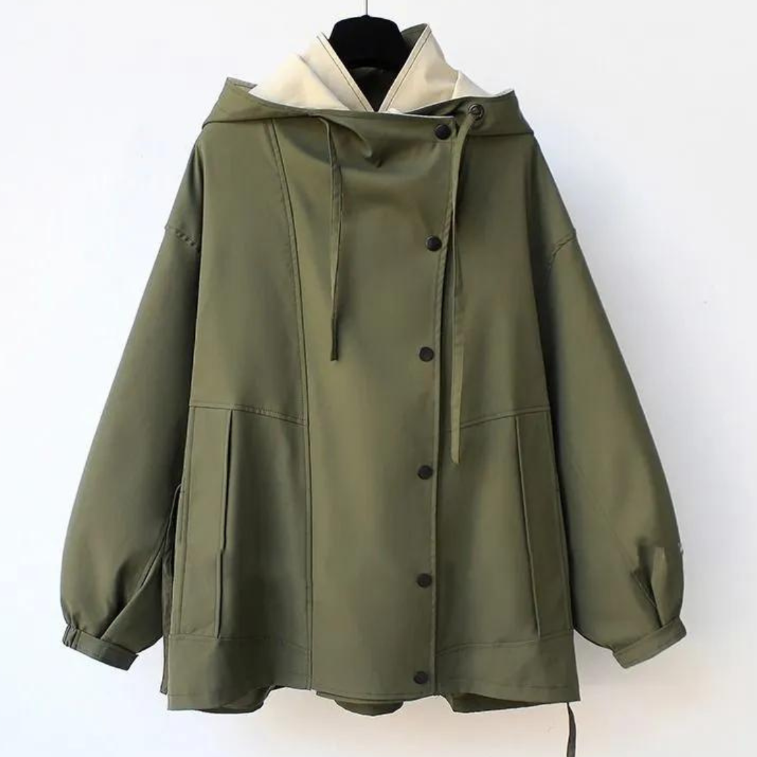 Van Berge Mode® | Moderne Tweekleurige Trenchcoat