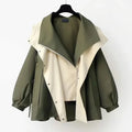 Van Berge Mode® | Moderne Tweekleurige Trenchcoat