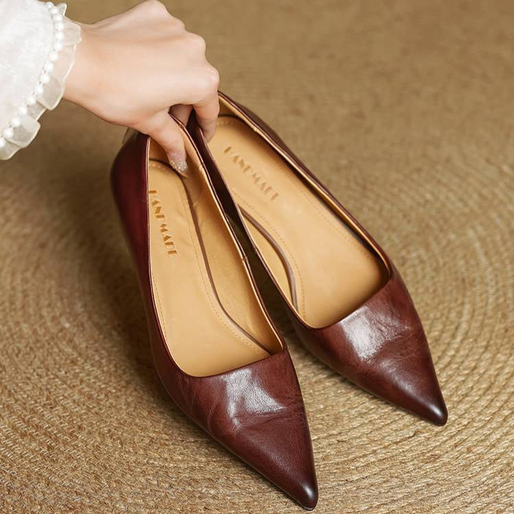 Van Elst Mode®| Verfijnde Puntige Kunstlederen Pumps