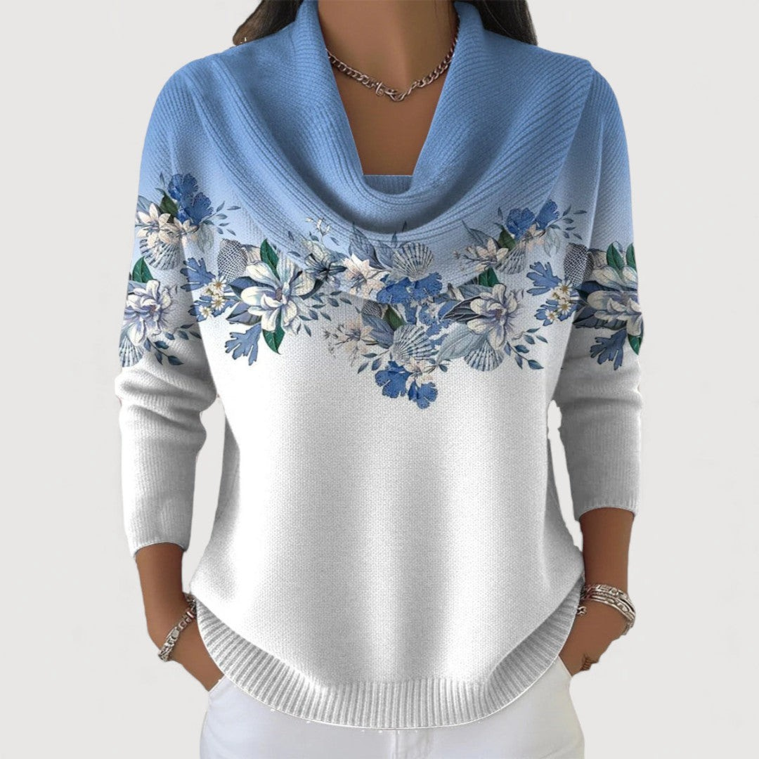 Van Berge Mode© | Elegante bloemen trui