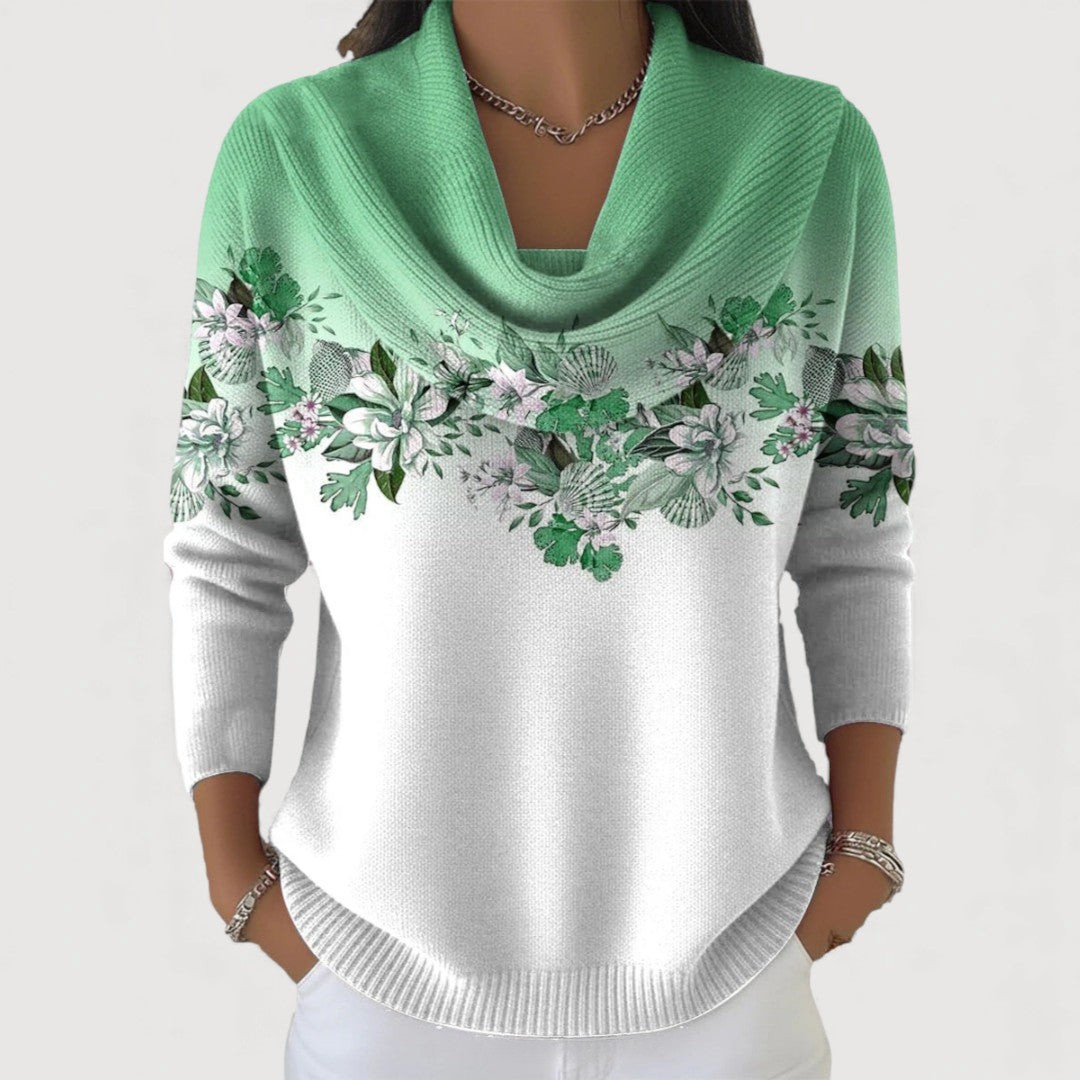 Van Berge Mode© | Elegante bloemen trui