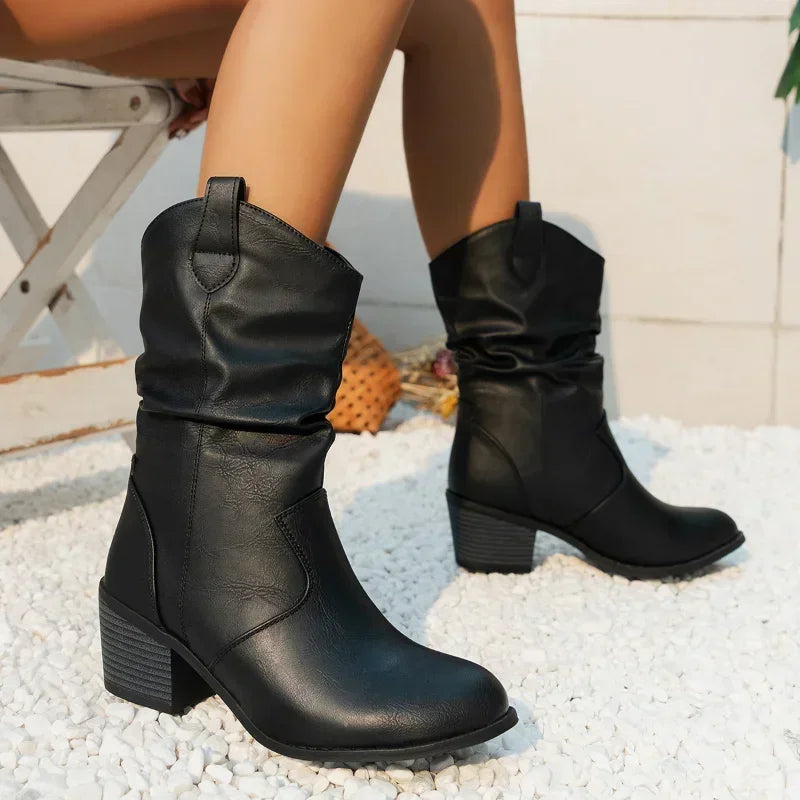 Van Elst Mode® | Klassieke Mid-Calf Western Boots