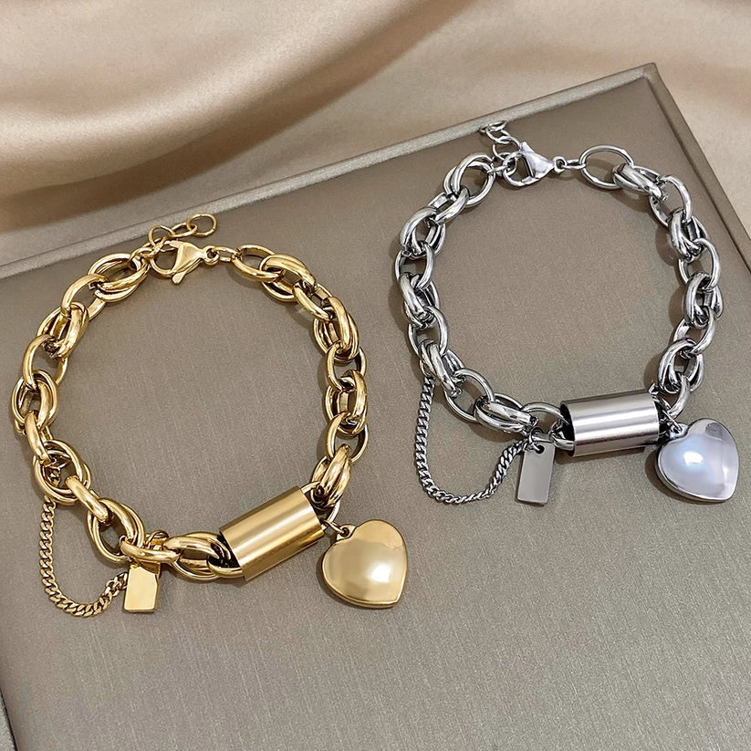 Van Berge Mode© | Gouden Hart Charm Armband