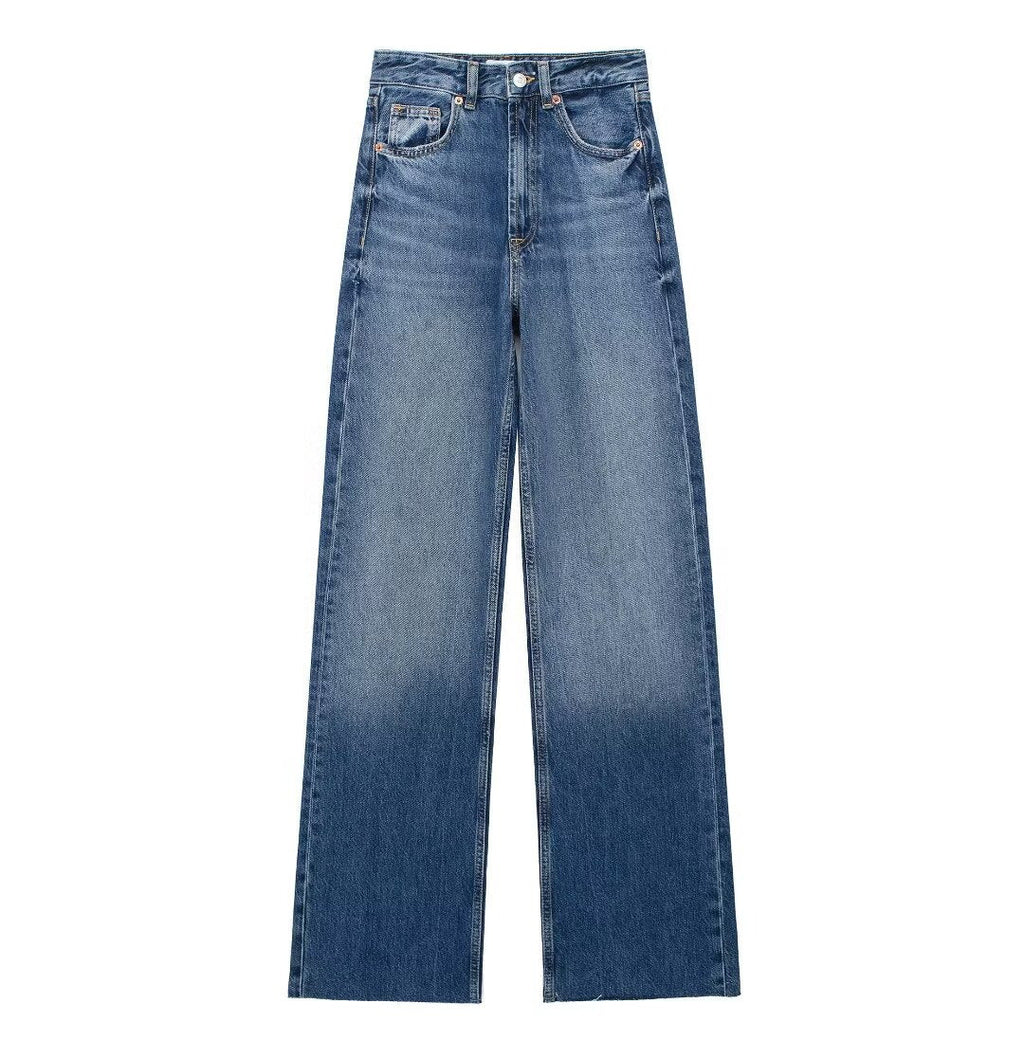 Van Elst Mode® | Blauwe Damesbroek Wide Leg