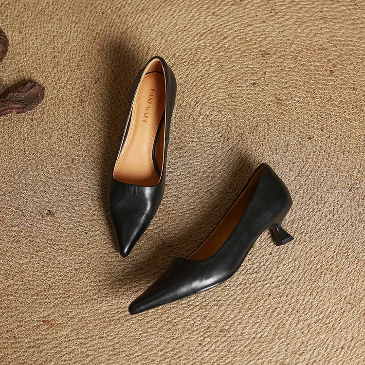Van Elst Mode®| Verfijnde Puntige Kunstlederen Pumps