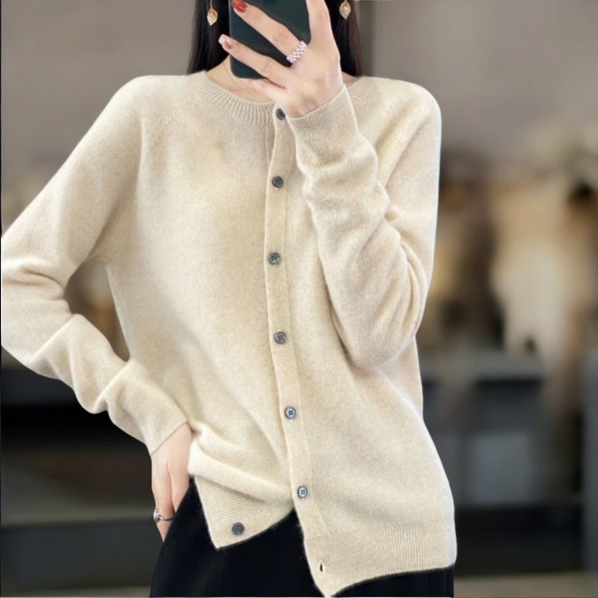 Van Berge Mode® | Elegante Knoopjes Cardigan