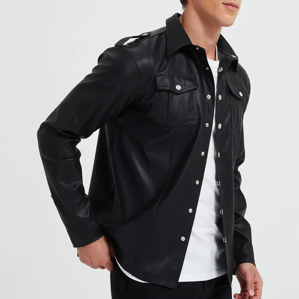 Van Elst Mode® | Kunstlederen Long Sleeve