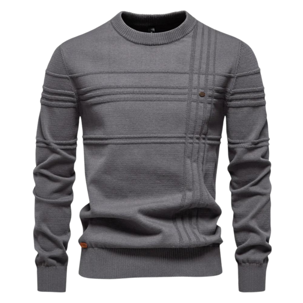 Van Berge Mode® | Katoenen Herentrui Met Streepdesign