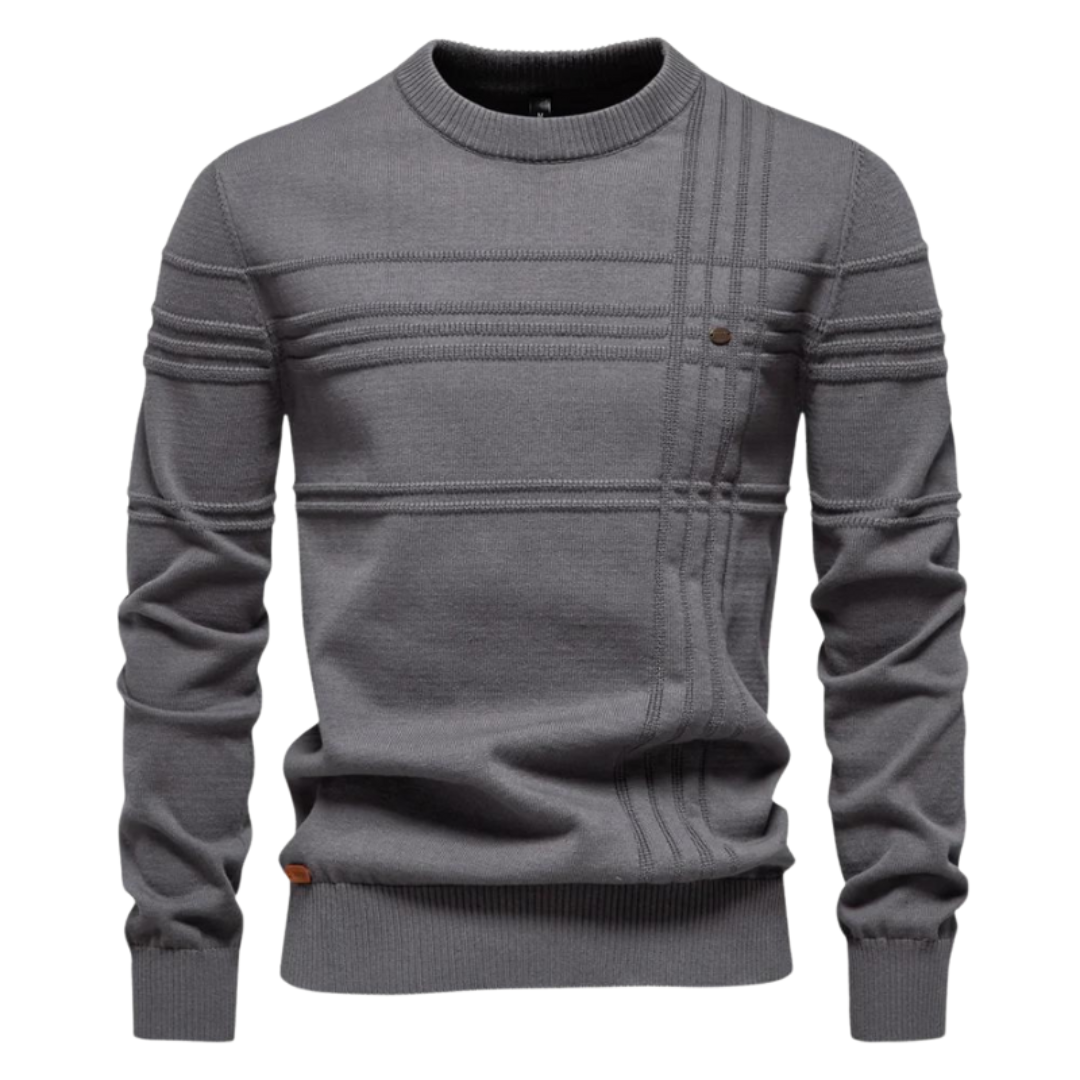 Van Berge Mode® | Katoenen Herentrui Met Streepdesign