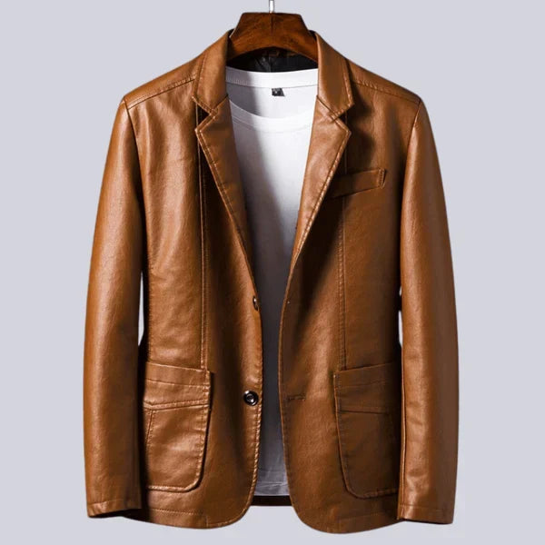Van Elst Mode¶© | comfortabele kunstlederen heren blazer