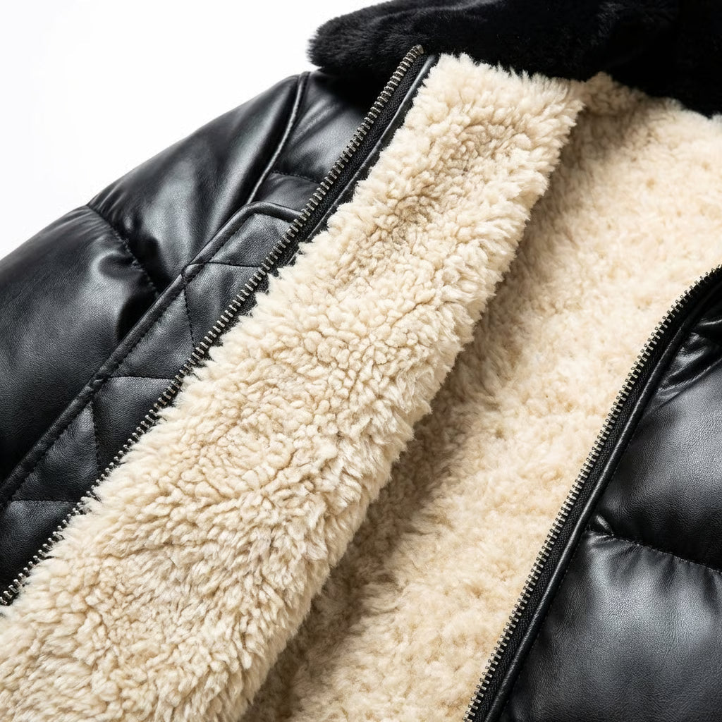 Van Berge Mode® | Warme gewatteerde jas met vintage uitstraling