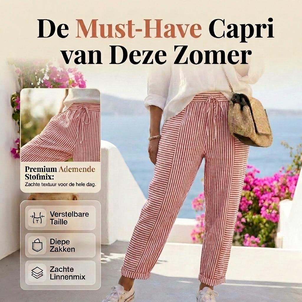 Van Berge Mode© | Gestreepte Katoenen Broek