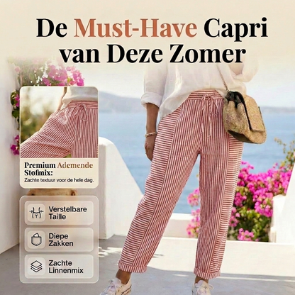 Van Berge Mode© | Gestreepte Katoenen Broek