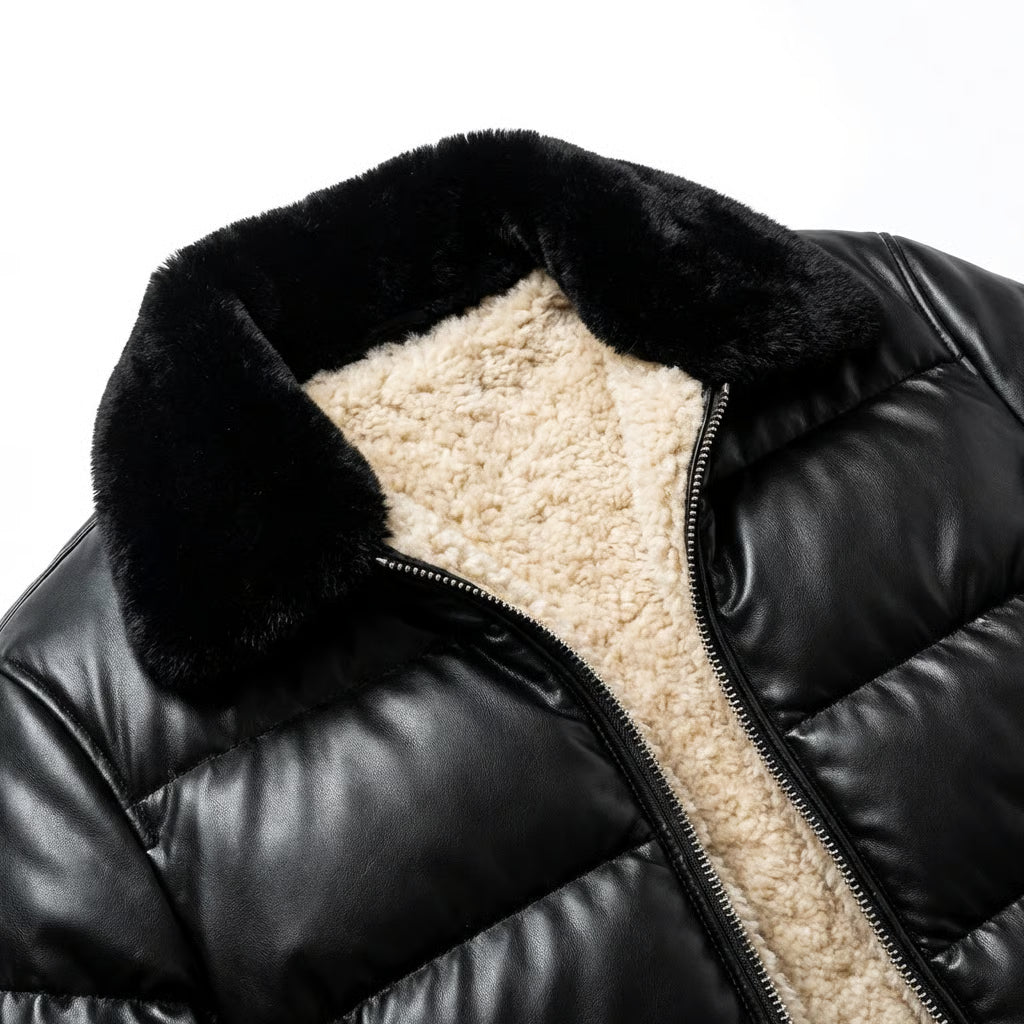 Van Berge Mode® | Warme gewatteerde jas met vintage uitstraling