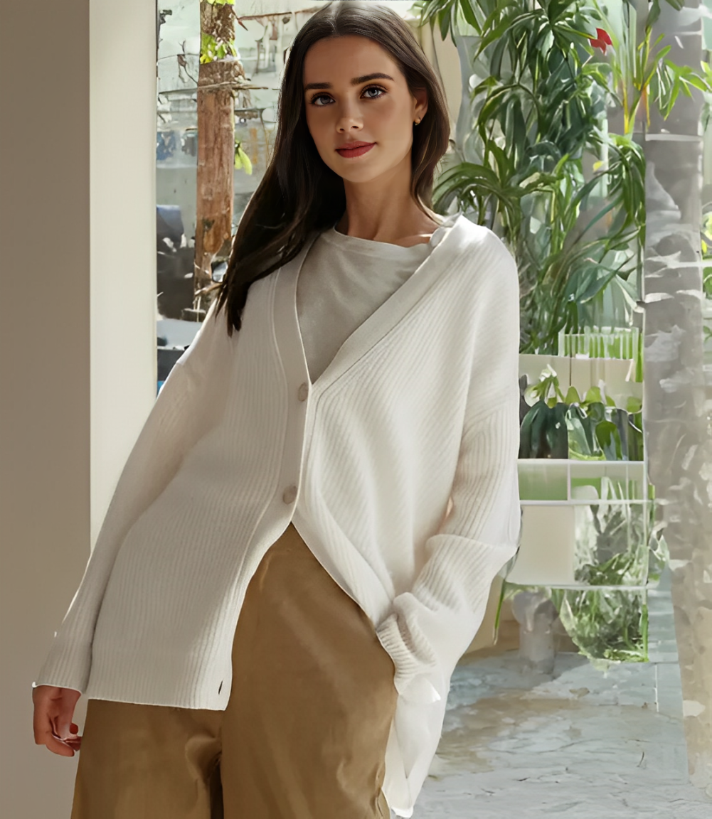 Van Berge Mode® | Elegante Knopen Cardigan