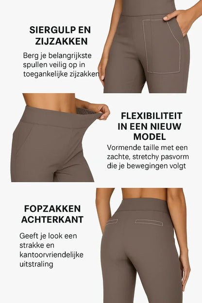 Van Berge Mode© | Comfortabele dames stretch broek (TIJDELIJK 1+1 GRATIS!)