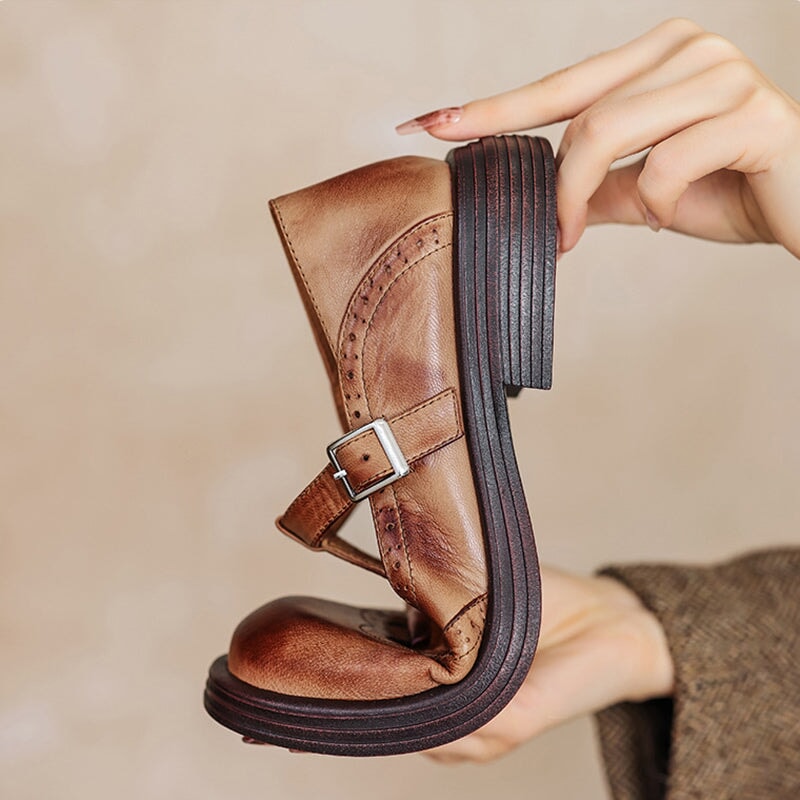 Van Elst Mode®| Elegante Everyday Kunstlederen Mary Janes