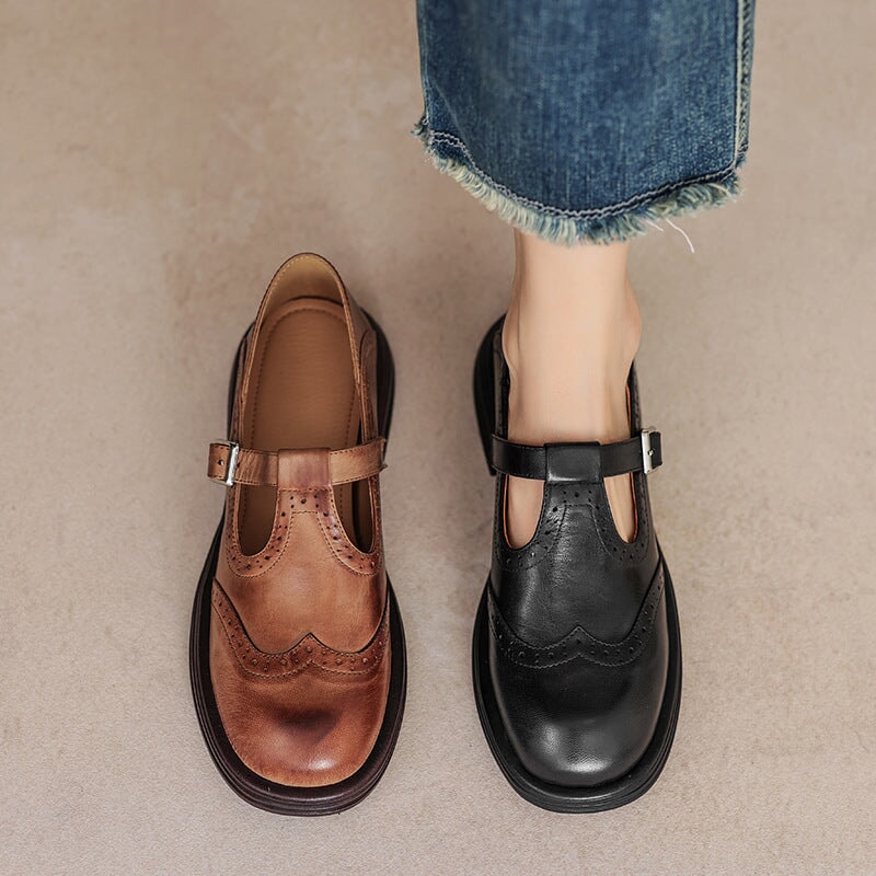 Van Elst Mode®| Elegante Everyday Kunstlederen Mary Janes