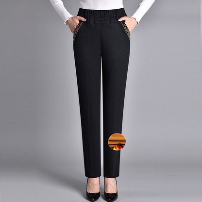Van Berge Mode© | Damesjeans met Zijzakken en Elastische Taille