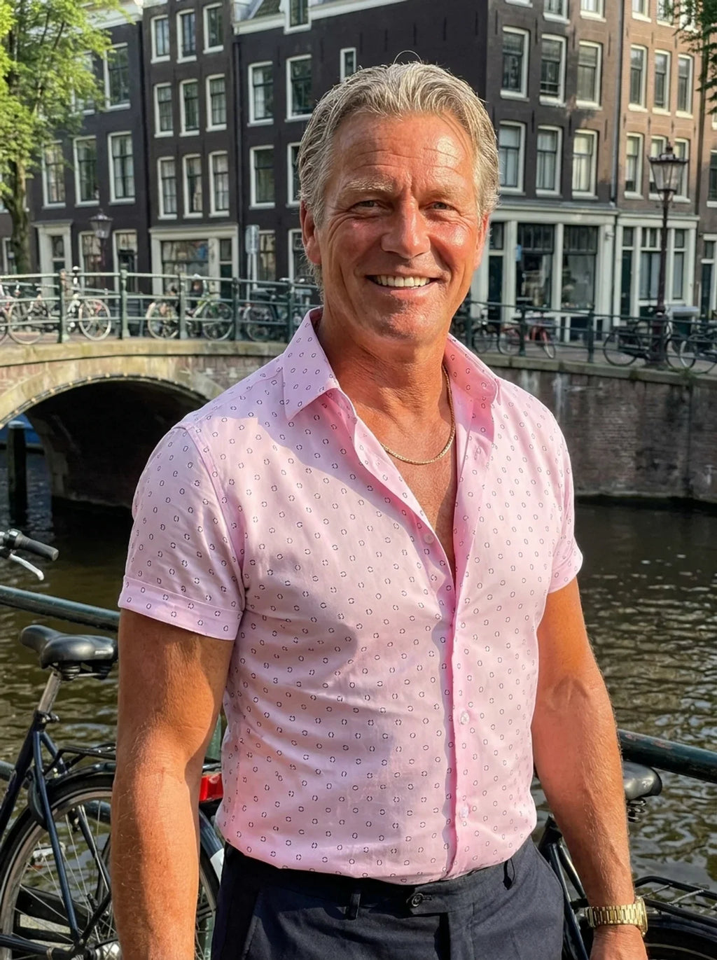 Giulio | Zomeroverhemd met patroon